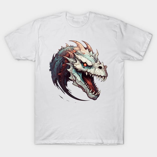 Demonic dragon skull T-Shirt by ElusiveArt